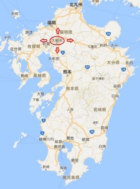 九州の地図