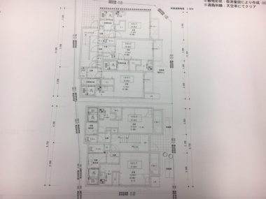 投資用アパート2棟建ての計画図